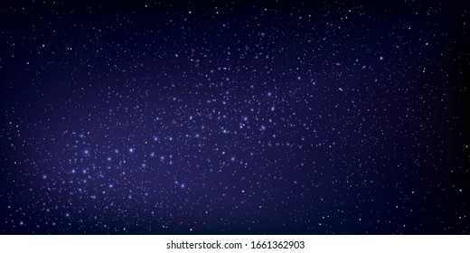 Beautiful galaxy background. Stardust in deep universe and bright shining stars in universe. Vector illustration.