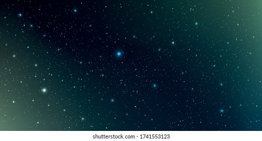 Hermosa galaxia de fondo. Estrecha confianza en el universo profundo y brillantes estrellas brillantes en el universo. Ilustración vectorial.