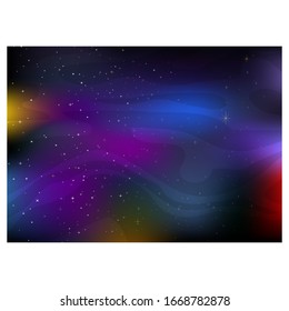 Beautiful Galaxy Space View Cartoon