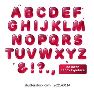 Beautiful Galnce Cherry Candy Alphabet