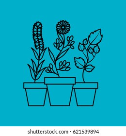beautiful garden flat icons