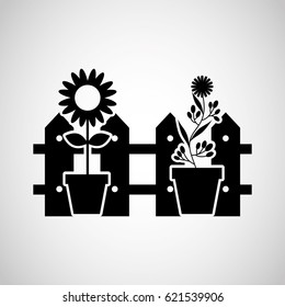 beautiful garden flat icons