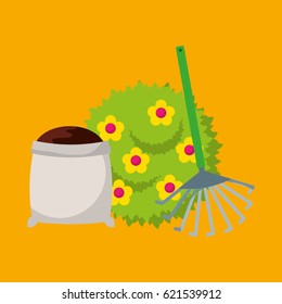 beautiful garden flat icons
