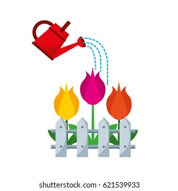 beautiful garden flat icons