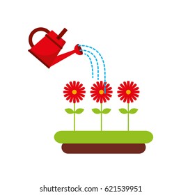 beautiful garden flat icons