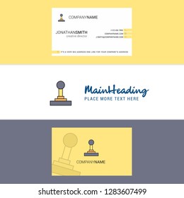 Beautiful Gear box Logo and business card. vertical Design Vector