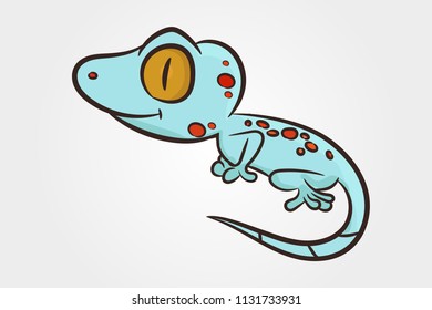 beautiful Gecko. cartoon style