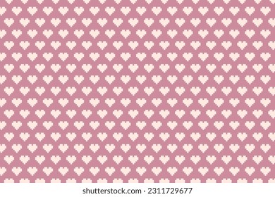 Beautiful geek pixel heart pattern for valentine's day