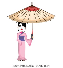 beautiful geisha japan character