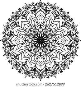 Beautiful and gentle mandala pattern. The eye-catching lines create concentration, help relax the mind and create peace. Suitable for decorating for those who want to relax peacefully.