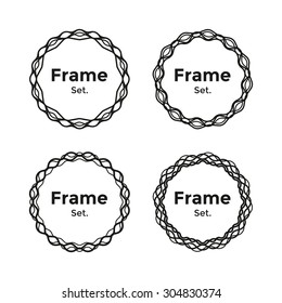 Beautiful and Gentle Minimalist Round Frames Set Fashion and Modern Style
