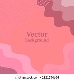 Beautiful gentle vector background in minimal trendy style with copy space for text
