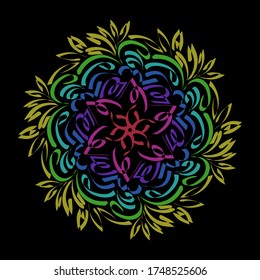 Beautiful geometric abstract floral background vector