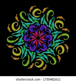 Beautiful geometric abstract floral background vector