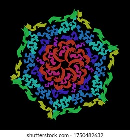 Beautiful geometric abstract floral background vector