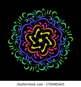 Beautiful geometric abstract floral background vector