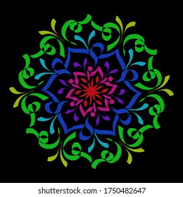 Beautiful geometric abstract floral background vector