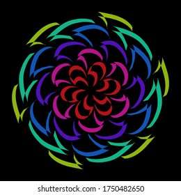 Beautiful geometric abstract floral background vector