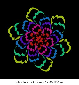 Beautiful geometric abstract floral background vector