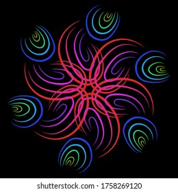 Beautiful geometric abstract floral background vector
