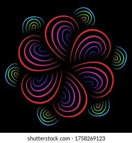 Beautiful geometric abstract floral background vector