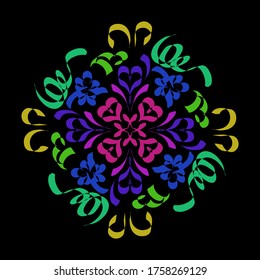 Beautiful geometric abstract floral background vector