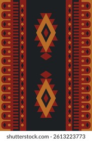 Beautiful geometric background. Figures of different shapes. Tribal form. Flowers. Geometric design. Creative textures. Colorful art. Modern graphic poster. Retro color. Vector illustration