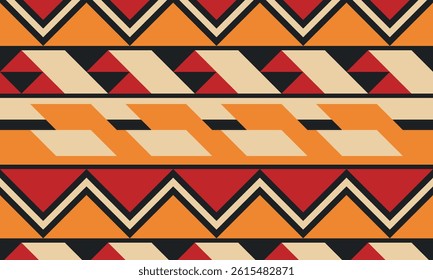 Beautiful geometric background. Figures of different shapes. Tribal form. Flowers. Geometric design. Creative textures. Colorful art. Modern graphic poster. Retro color. Vector illustration