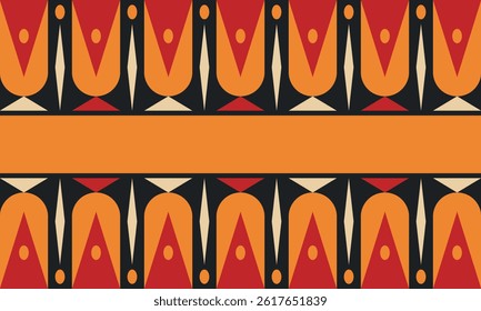Beautiful geometric background. Figures of different shapes. Tribal form. Flowers. Geometric design. Creative textures. Colorful art. Modern graphic poster. Retro color. Vector illustration