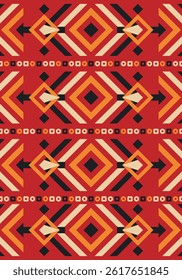 Beautiful geometric background. Figures of different shapes. Tribal form. Flowers. Geometric design. Creative textures. Colorful art. Modern graphic poster. Retro color. Vector illustration