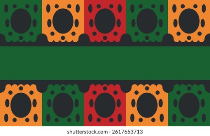 Beautiful geometric background. Figures of different shapes. Tribal form. Flowers. Geometric design. Creative textures. Colorful art. Modern graphic poster. Retro color. Vector illustration