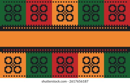 Beautiful geometric background. Figures of different shapes. Tribal form. Flowers. Geometric design. Creative textures. Colorful art. Modern graphic poster. Retro color. Vector illustration