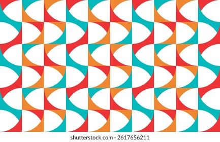 Beautiful geometric background. Figures of different shapes. Tribal form. Flowers. Geometric design. Creative textures. Colorful art. Modern graphic poster. Retro color. Vector illustration