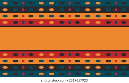 Beautiful geometric background. Figures of different shapes. Tribal form. Flowers. Geometric design. Creative textures. Colorful art. Modern graphic poster. Retro color. Vector illustration