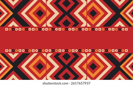 Beautiful geometric background. Figures of different shapes. Tribal form. Flowers. Geometric design. Creative textures. Colorful art. Modern graphic poster. Retro color. Vector illustration