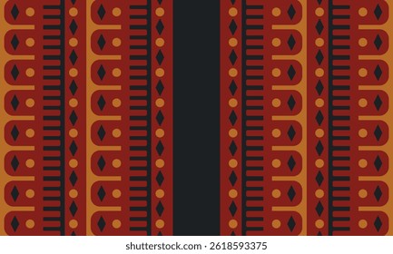 Beautiful geometric background. Figures of different shapes. Tribal form. Flowers. Geometric design. Creative textures. Colorful art. Modern graphic poster. Retro color. Vector illustration