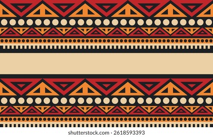Beautiful geometric background. Figures of different shapes. Tribal form. Flowers. Geometric design. Creative textures. Colorful art. Modern graphic poster. Retro color. Vector illustration