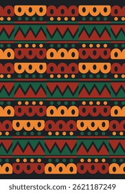 Beautiful geometric background. Figures of different shapes. Tribal form. Flowers. Geometric design. Creative textures. Colorful art. Modern graphic poster. Retro color. Vector illustration