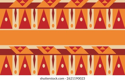 Beautiful geometric background. Figures of different shapes. Tribal form. Flowers. Geometric design. Creative textures. Colorful art. Modern graphic poster. Retro color. Vector illustration