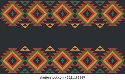 Beautiful geometric background. Figures of different shapes. Tribal form. Flowers. Geometric design. Creative textures. Colorful art. Modern graphic poster. Retro color. Vector illustration