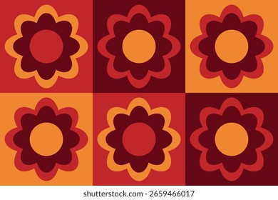 Beautiful geometric background. Figures of different shapes. Tribal form. Flowers. Geometric design. Creative textures. Colorful art. Modern graphic poster. Retro color. Vector illustration
