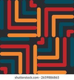 Beautiful geometric background. Figures of different shapes. Tribal form. Flowers. Geometric design. Creative textures. Colorful art. Modern graphic poster. Retro color. Vector illustration