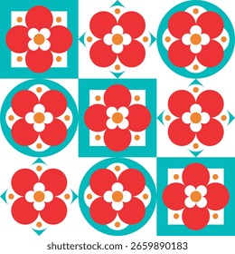 Hermoso fondo geométrico. Figuras de diferentes Formas. Forma tribal. Flores. Diseño geométrico. Texturas creativas. Arte colorido. Cartel gráfico moderno. Color retro. Ilustración vectorial