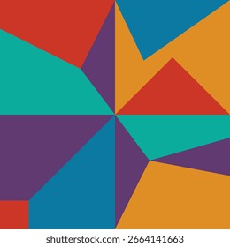 Beautiful geometric background. Figures of different shapes. Tribal form. Flowers. Geometric design. Creative textures. Colorful art. Modern graphic poster. Retro color. Vector illustration