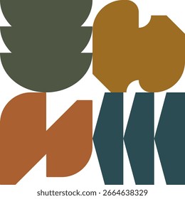 Hermoso fondo geométrico. Figuras de diferentes Formas. Forma tribal. Flores. Diseño geométrico. Texturas creativas. Arte colorido. Cartel gráfico moderno. Color retro. Ilustración vectorial