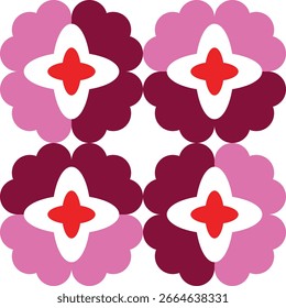 Beautiful geometric background. Figures of different shapes. Tribal form. Flowers. Geometric design. Creative textures. Colorful art. Modern graphic poster. Retro color. Vector illustration