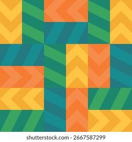 Belo fundo geométrico. Figuras de diferentes formas. Forma tribal. Flores. Projeto geométrico. Texturas criativas. Arte colorida. Cartaz gráfico moderno. Cor retrô. Ilustração vetorial