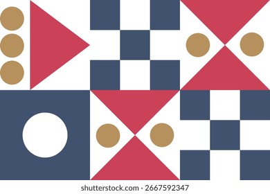 Hermoso fondo geométrico. Figuras de diferentes Formas. Forma tribal. Flores. Diseño geométrico. Texturas creativas. Arte colorido. Cartel gráfico moderno. Color retro. Ilustración vectorial