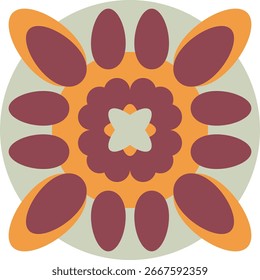 Belo fundo geométrico. Figuras de diferentes formas. Forma tribal. Flores. Projeto geométrico. Texturas criativas. Arte colorida. Cartaz gráfico moderno. Cor retrô. Ilustração vetorial