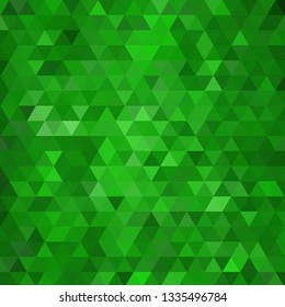 Beautiful geometric background. green triangles. abstraction vector image. presentation layout